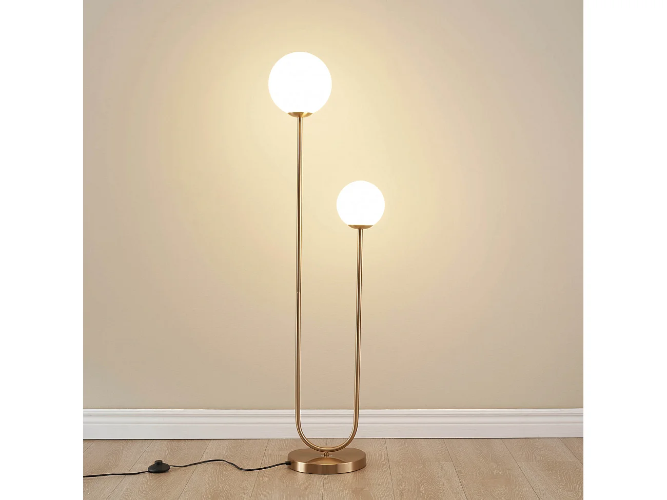 Lampadaire scandinave double éclairage - Ciarella