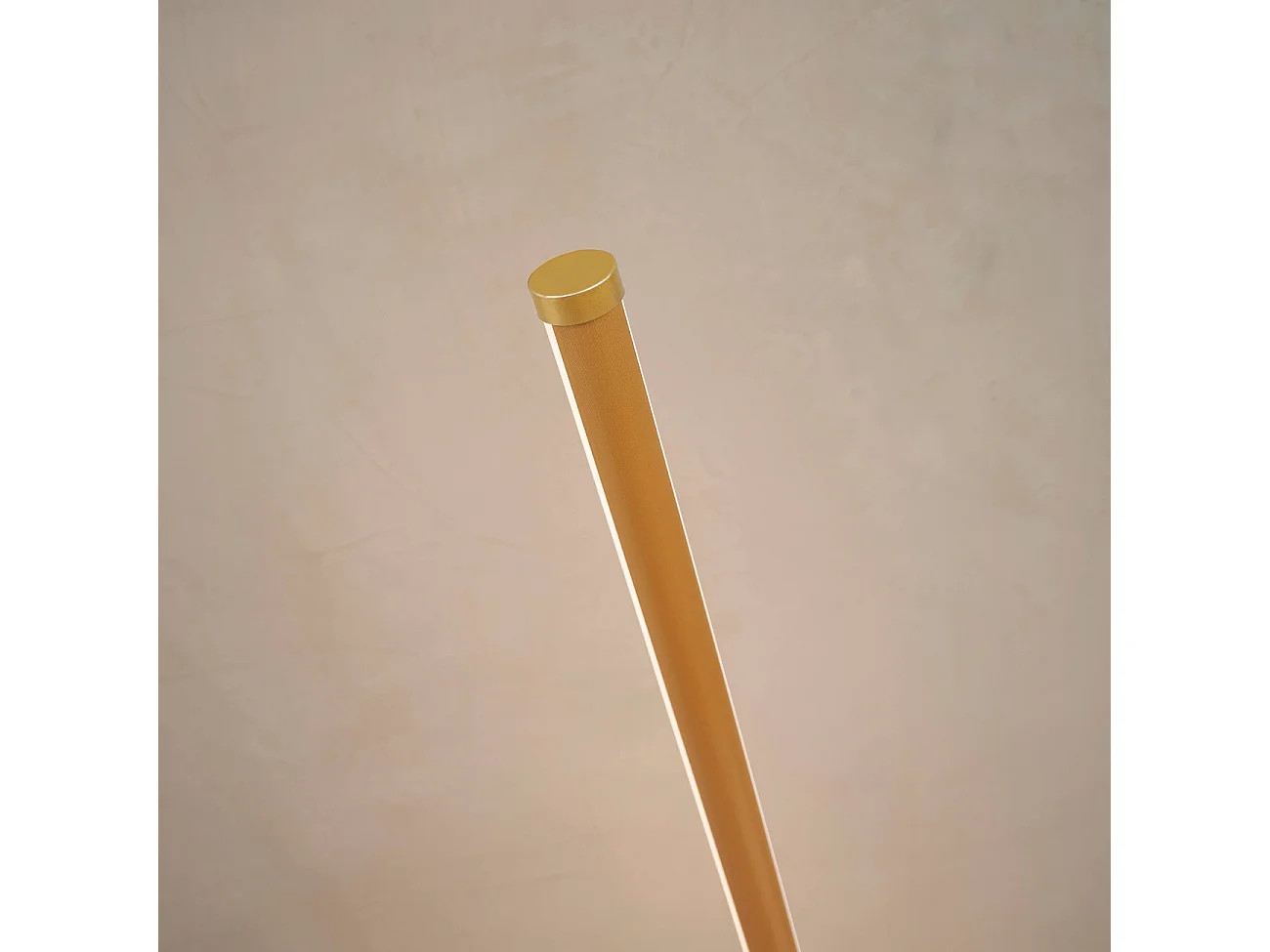Lampadaire doré design LED minimaliste variateur intégré 150 cm - Sloane