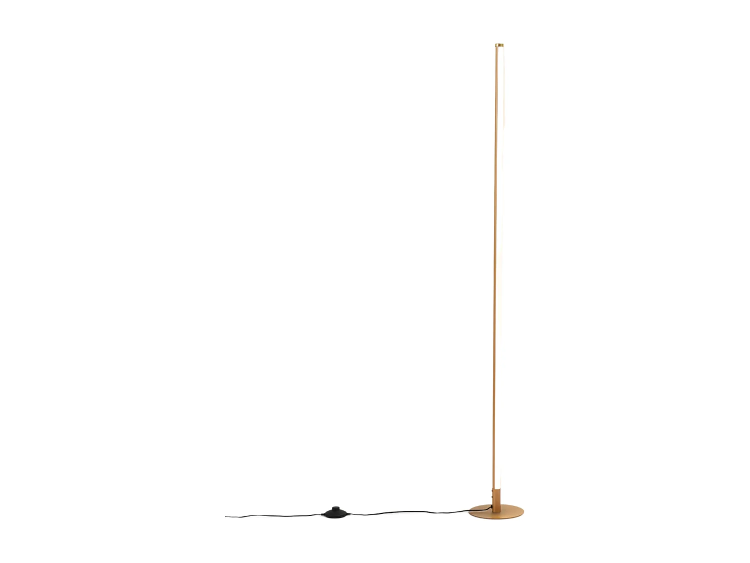 Lampadaire doré design LED minimaliste variateur intégré 150 cm - Sloane