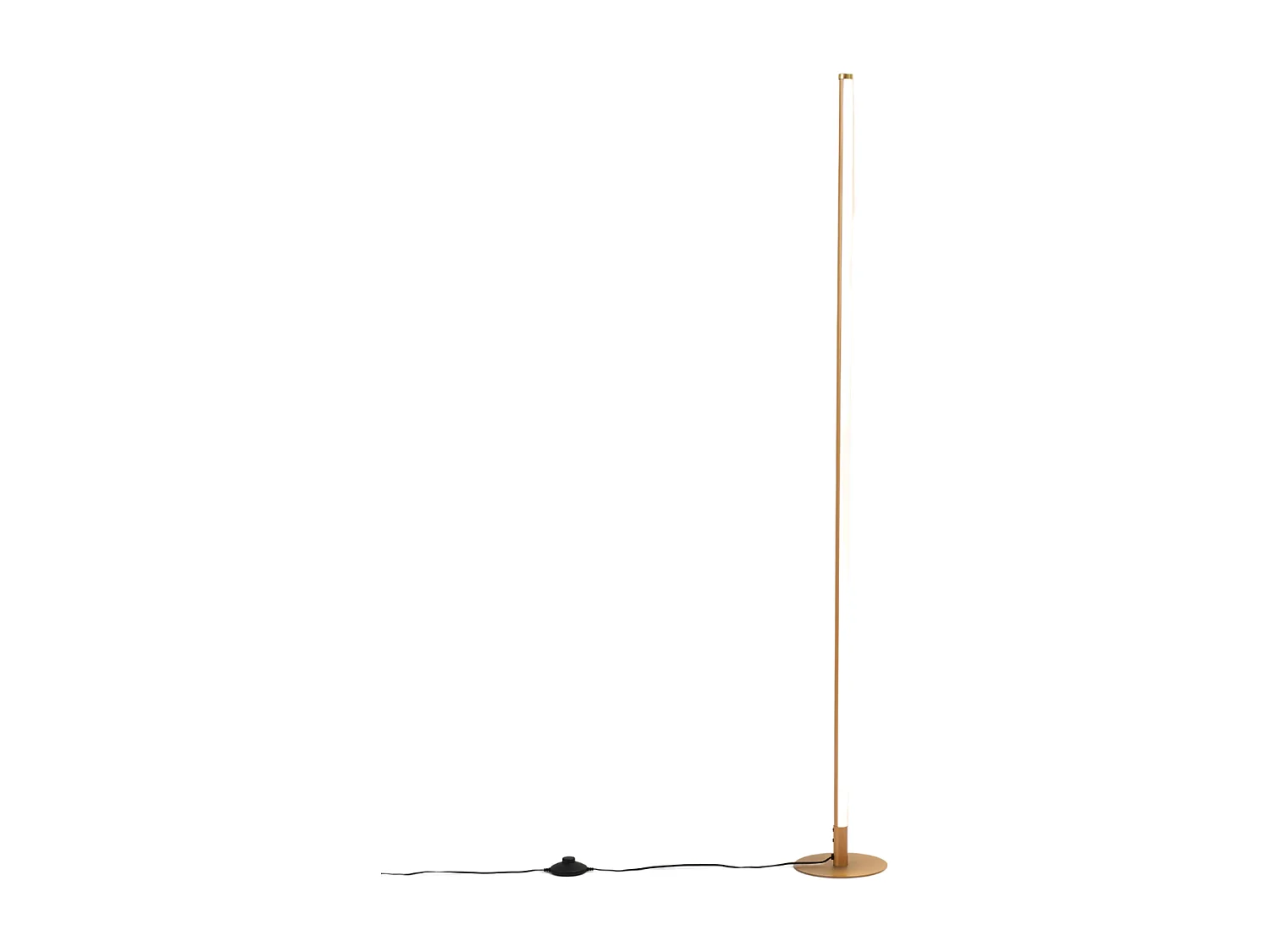 Lampadaire doré design LED minimaliste variateur intégré 150 cm - Sloane