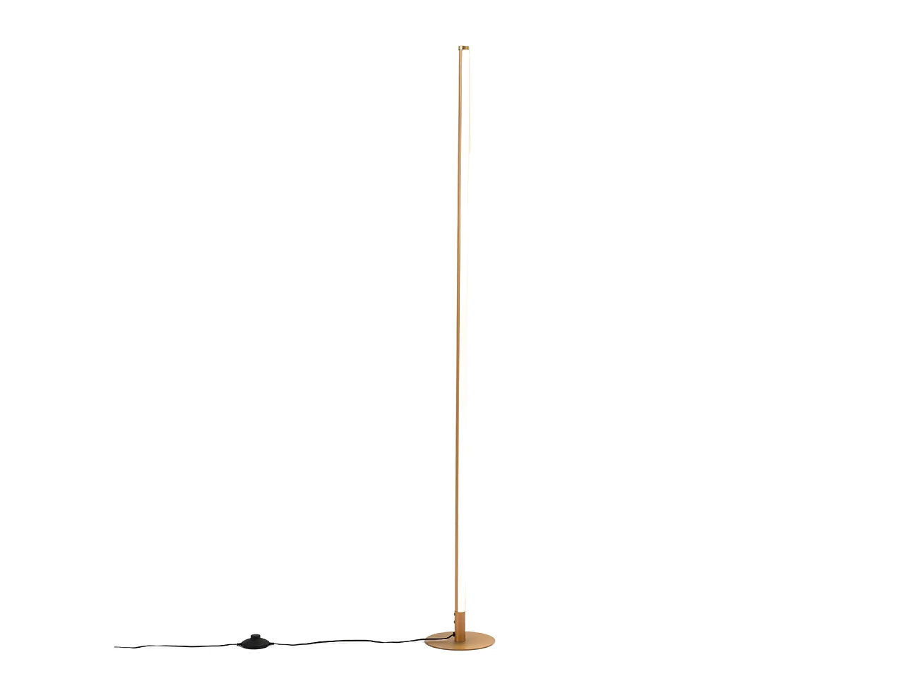 Lampadaire doré design LED minimaliste variateur intégré 150 cm - Sloane