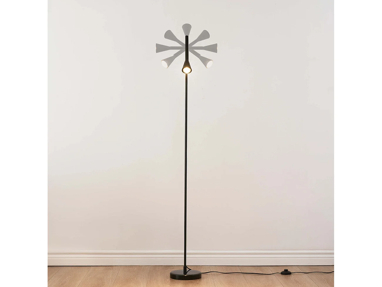 Lampadaire minimaliste grande liseuse noire 150 cm - Holen