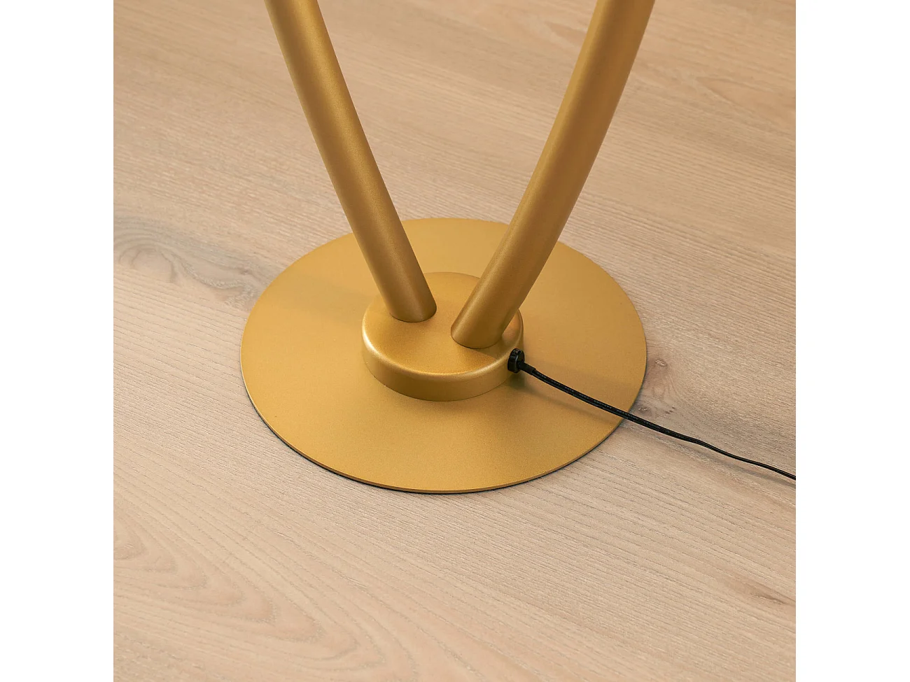 Lampadaire doré deux arcs ultra design LED dimmable - Moa