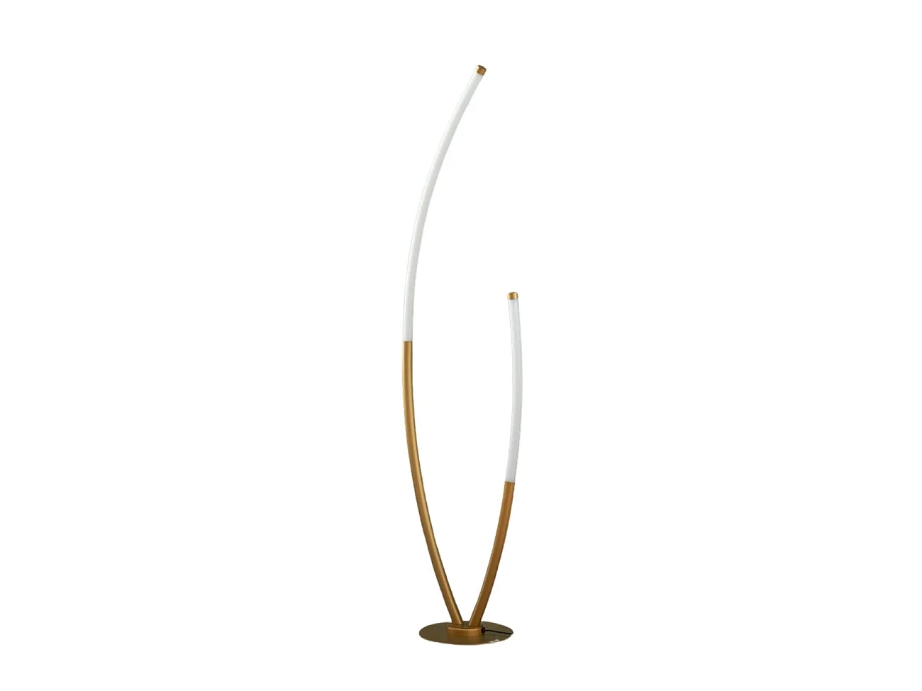 Lampadaire doré deux arcs ultra design LED dimmable - Moa