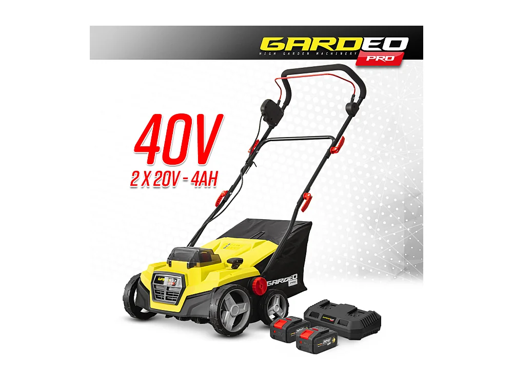 Balayeuse pour gazon synthétique sur batterie - 2 x 20V - 4Ah - Gardeo Pro