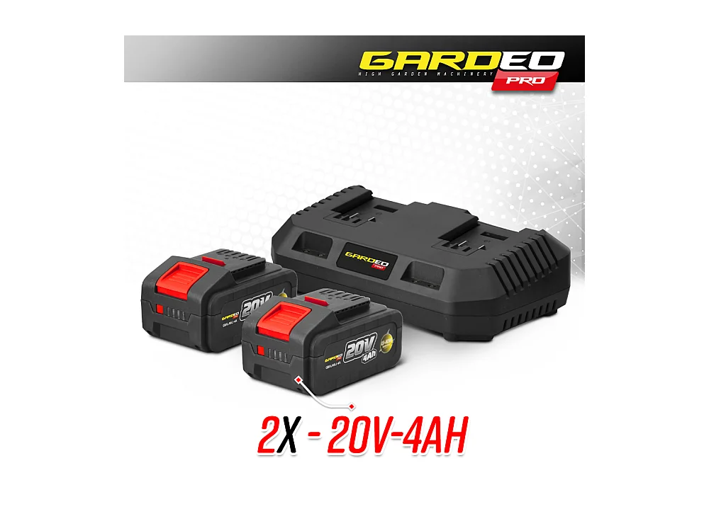 Balayeuse pour gazon synthétique sur batterie - 2 x 20V - 4Ah - Gardeo Pro