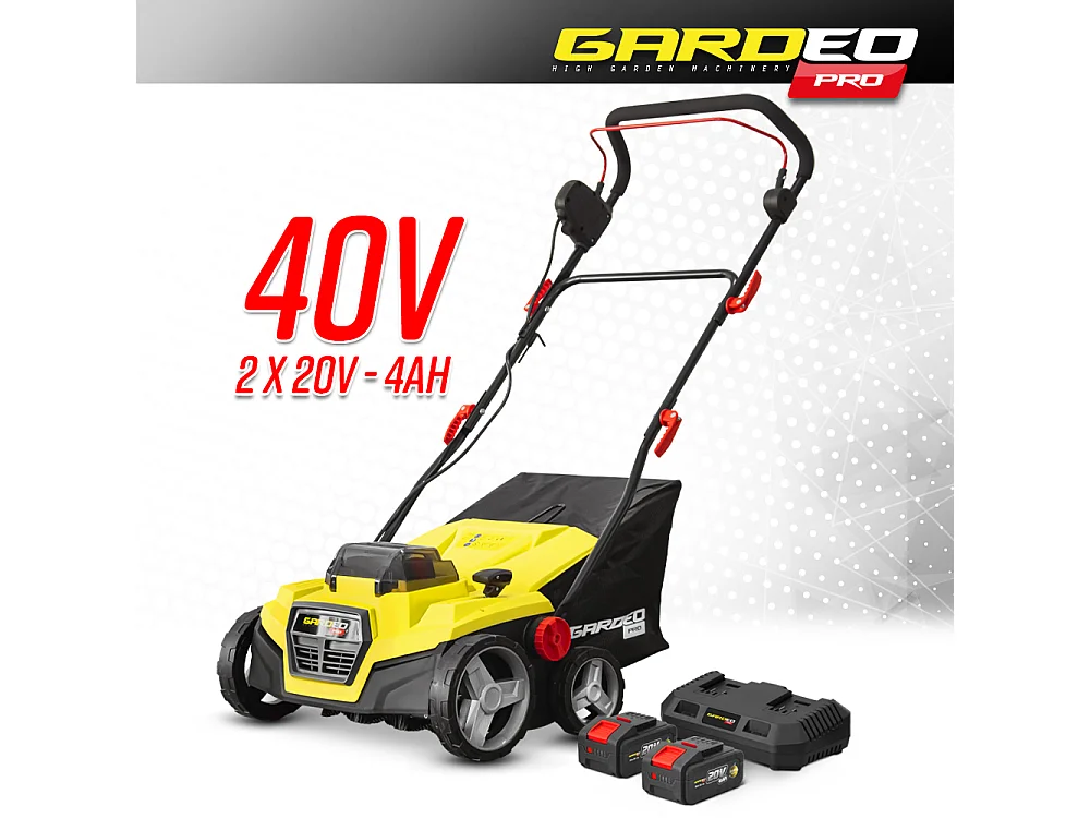 Balayeuse pour gazon synthétique sur batterie - 2 x 20V - 4Ah - Gardeo Pro