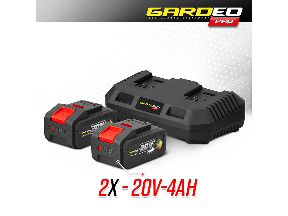 Balayeuse pour gazon synthétique sur batterie - 2 x 20V - 4Ah - Gardeo Pro