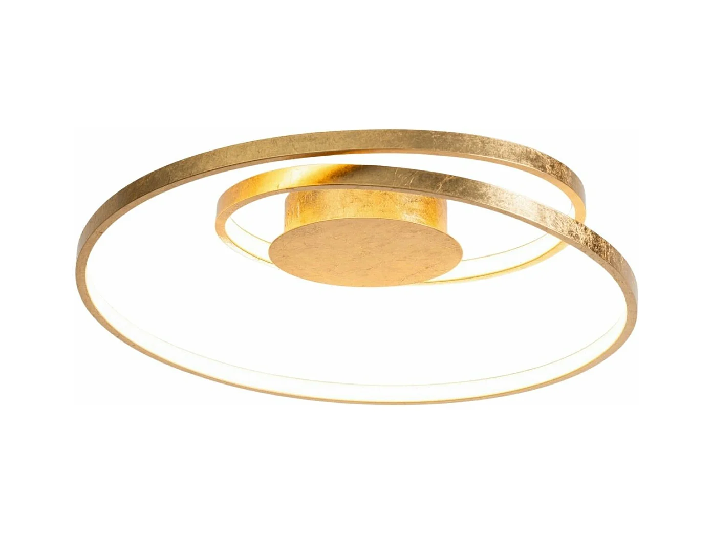 Plafonnier doré double boucle LED - Millenium