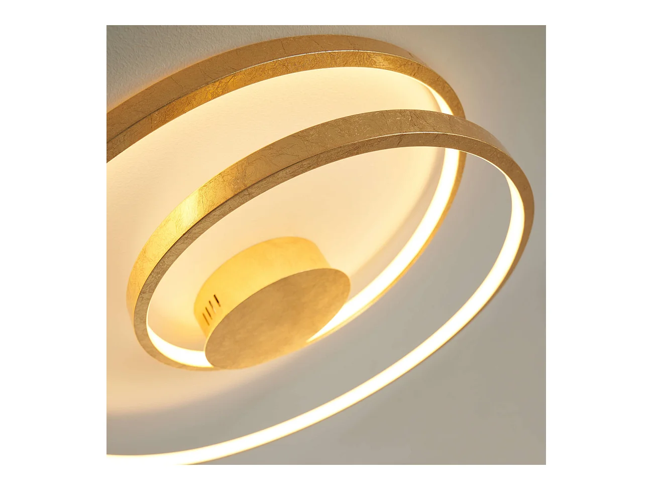 Plafonnier doré double boucle LED - Millenium