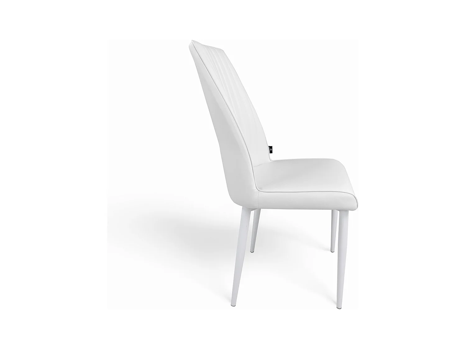 Sedia da pranzo imbottita in ecopelle bianca – Francine (2 Pz.)