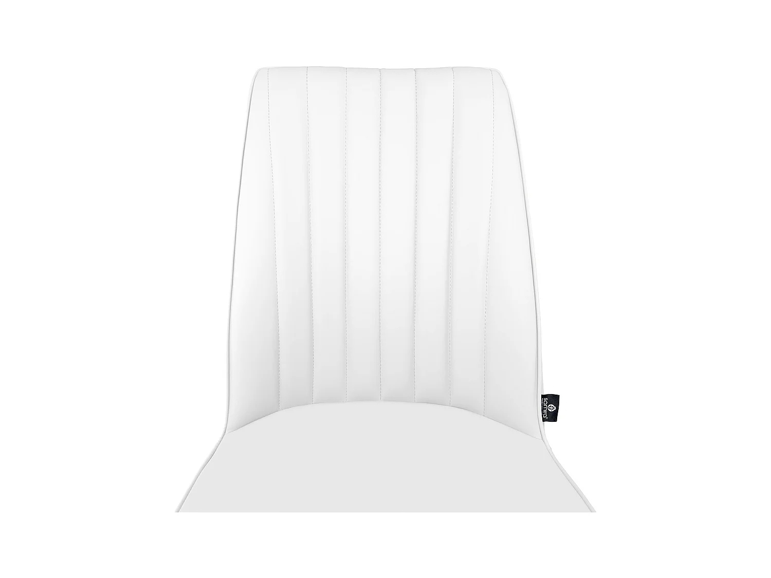 Sedia da pranzo imbottita in ecopelle bianca – Francine (2 Pz.)