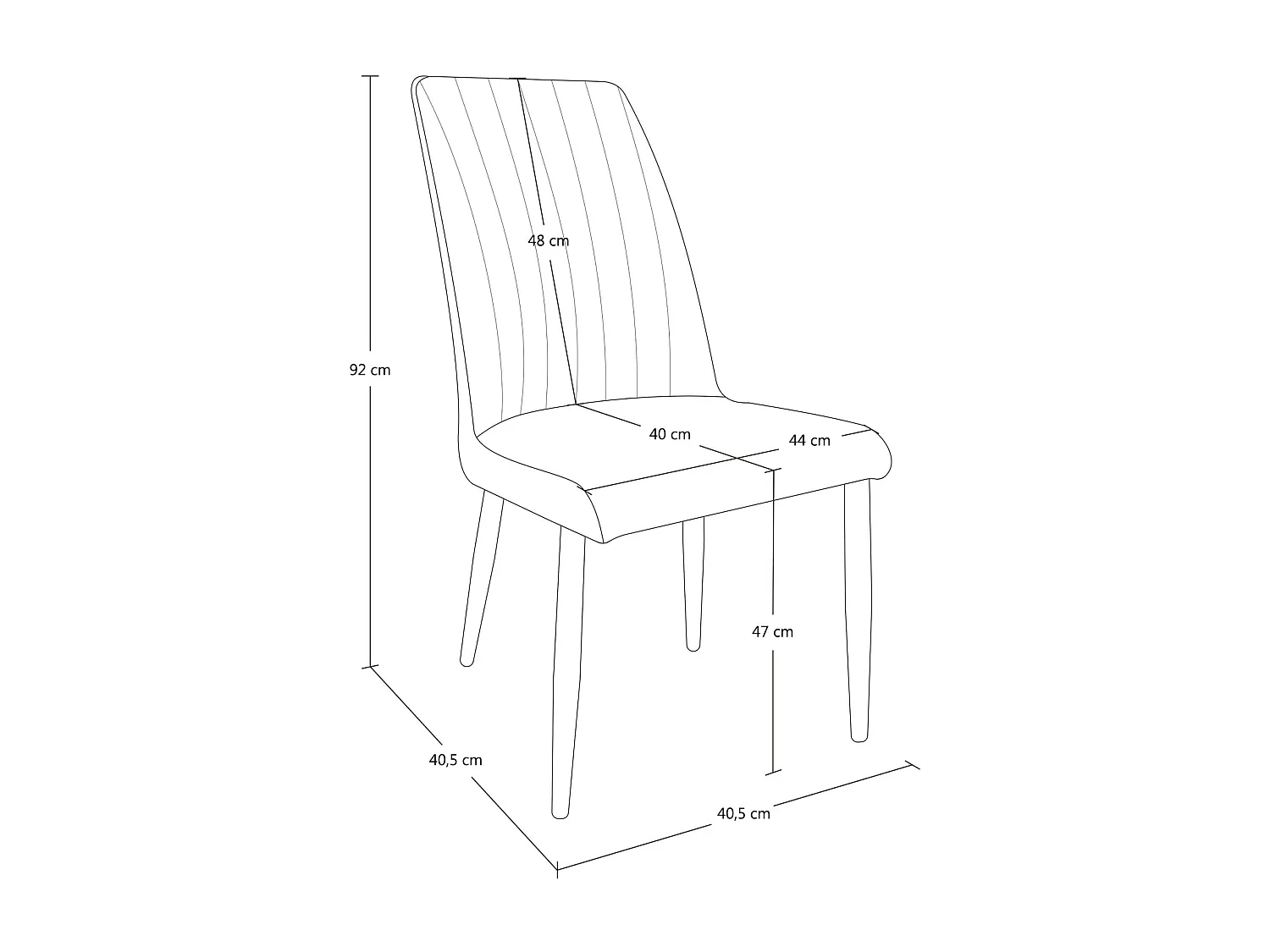 Sedia da pranzo imbottita in ecopelle bianca – Francine (2 Pz.)