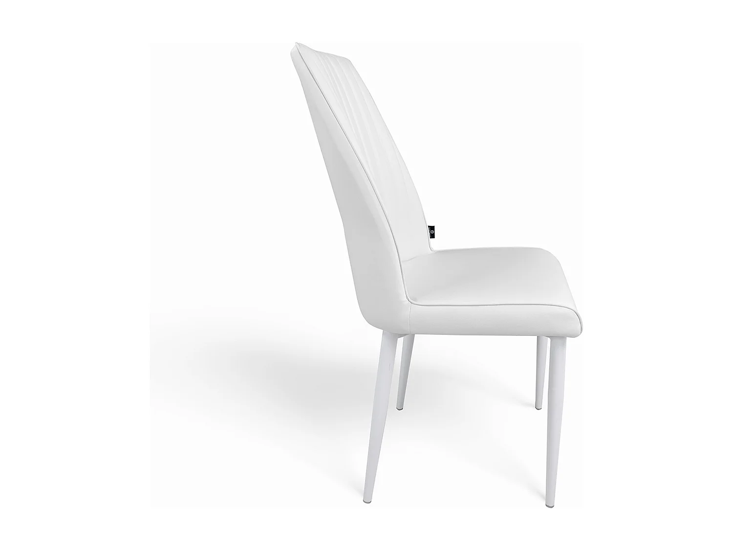 Sedia da pranzo imbottita in ecopelle bianca – Francine (2 Pz.)