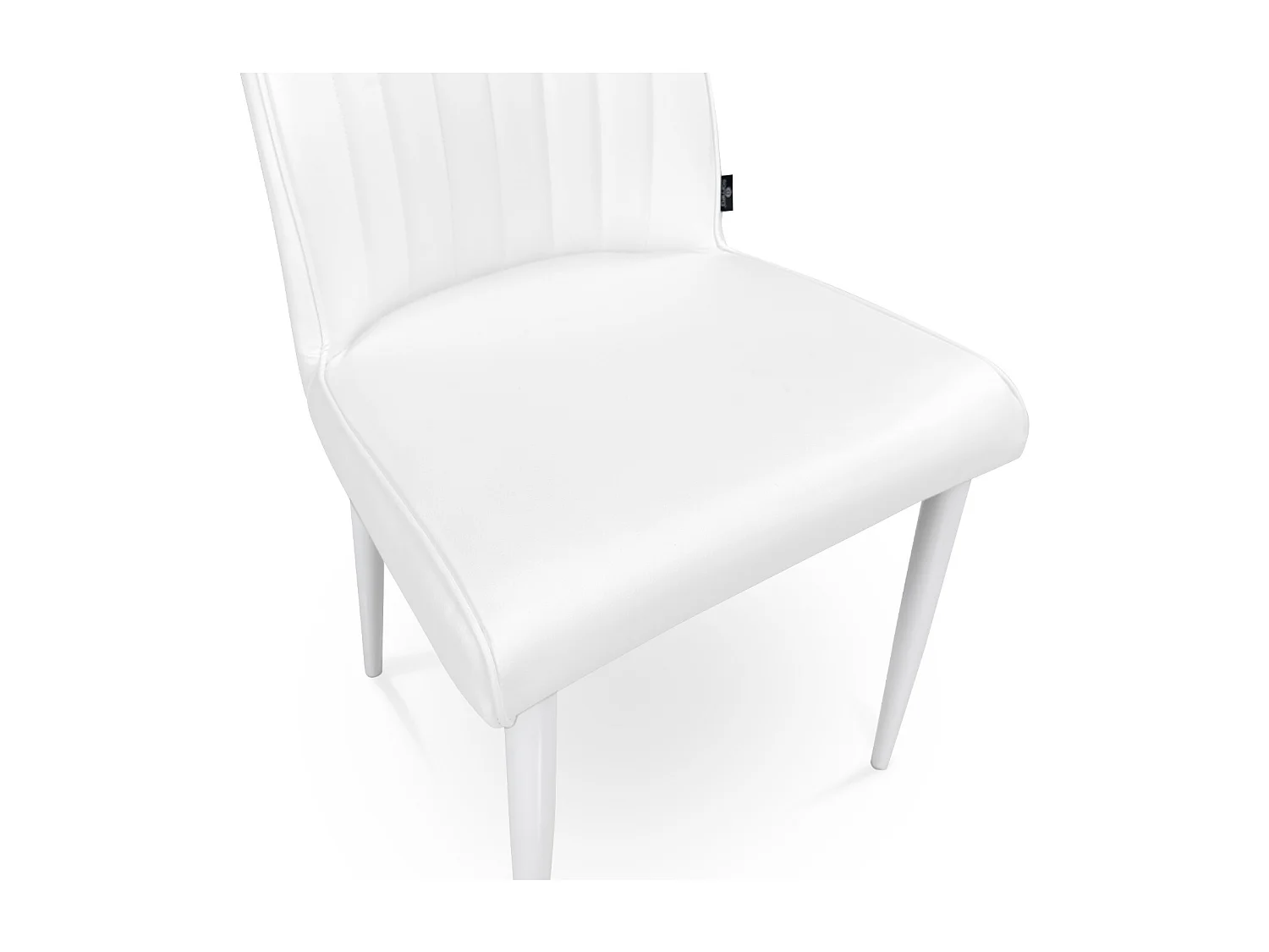 Sedia da pranzo imbottita in ecopelle bianca – Francine (2 Pz.)