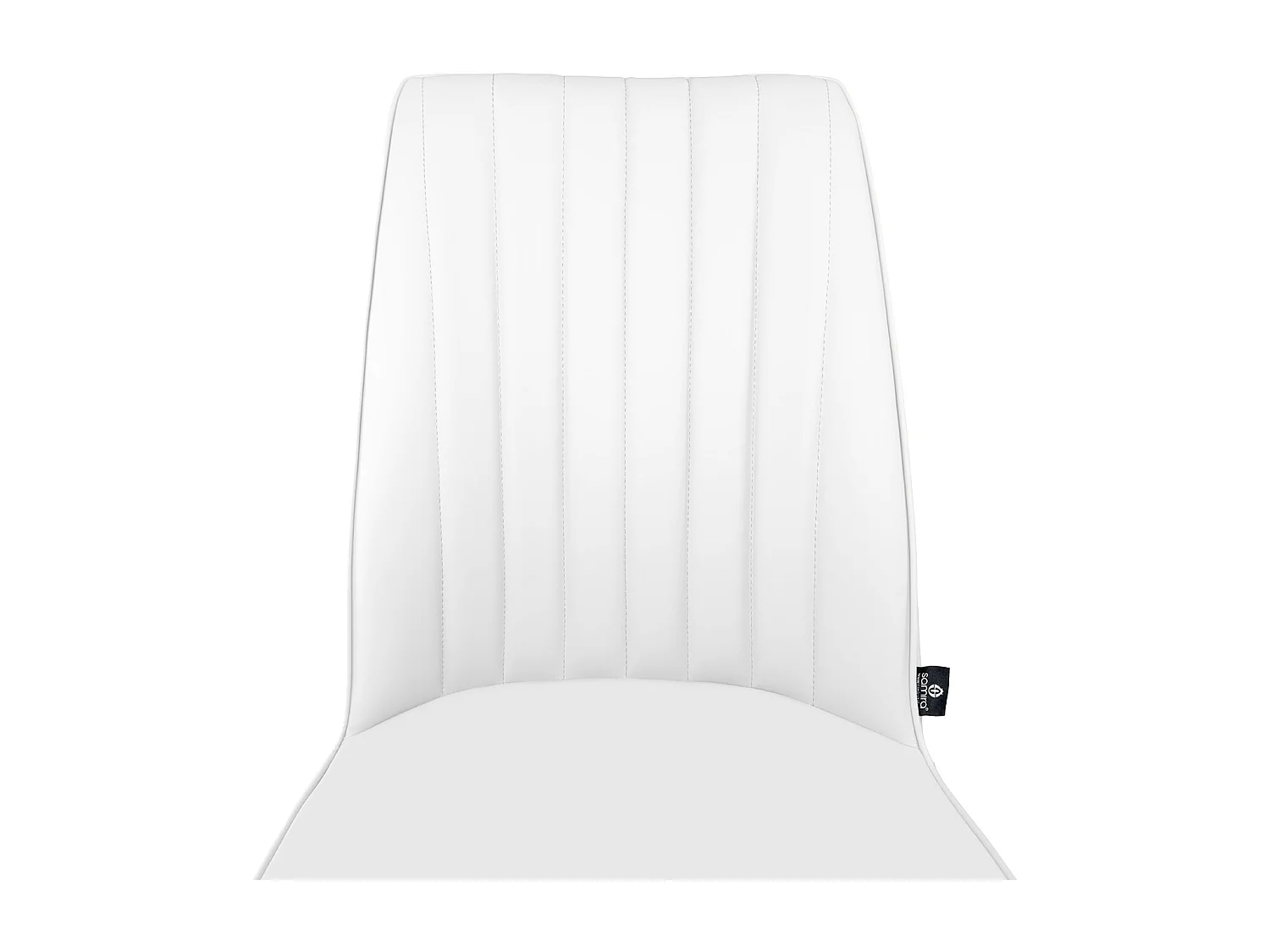 Sedia da pranzo imbottita in ecopelle bianca – Francine (2 Pz.)