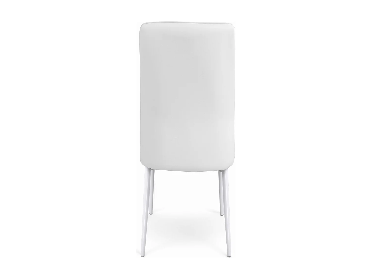 Sedia da pranzo imbottita in ecopelle bianca – Francine (2 Pz.)
