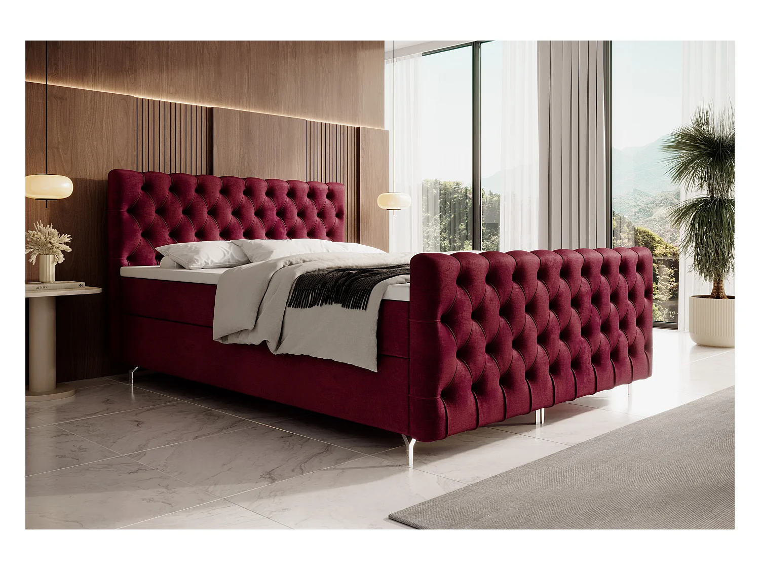 Boxspringbett CHESTER PLUS 160x200 Monolith 59