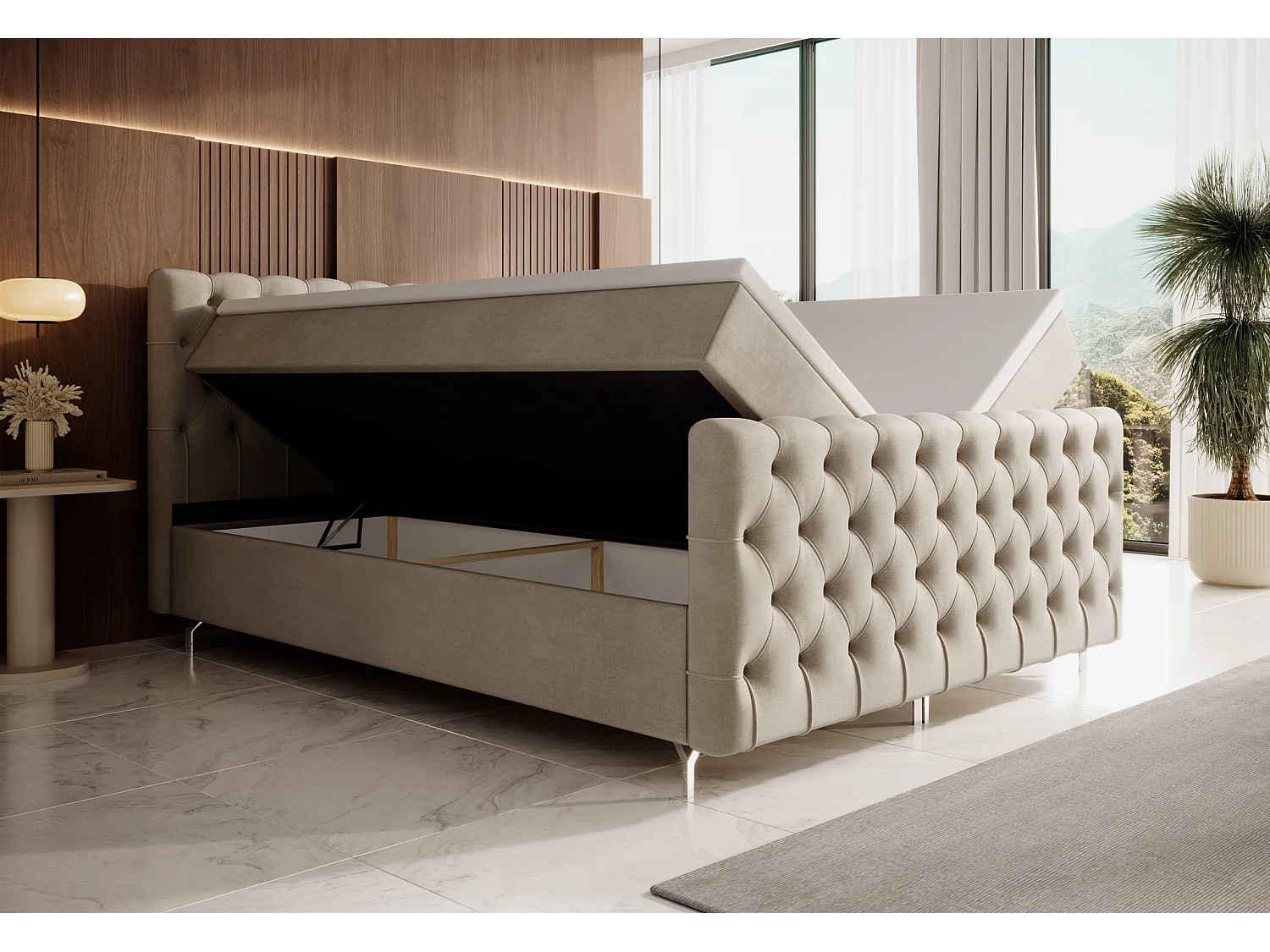 Boxspringbett CHESTER PLUS 200x200 Monolith 02