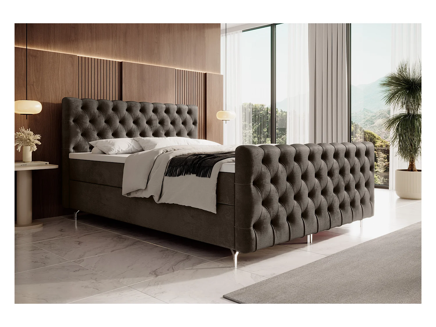 Boxspringbett CHESTER PLUS 160x200 Monolith 15