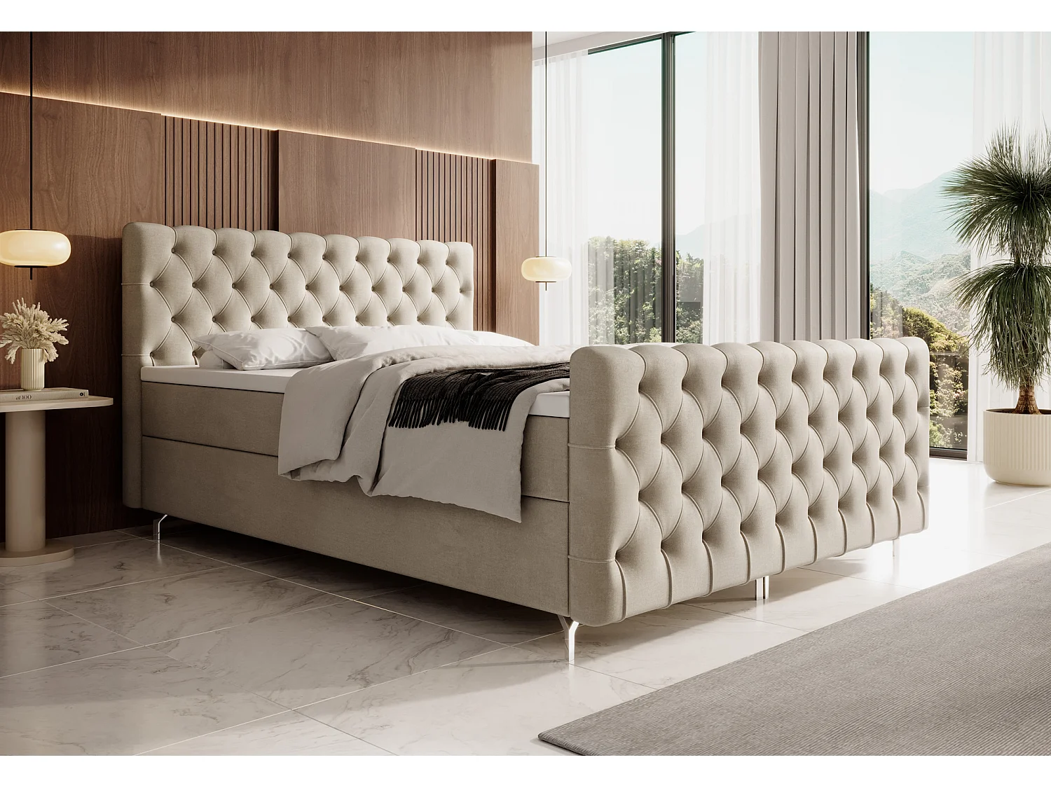 Boxspringbett CHESTER PLUS 180x200 Monolith 02