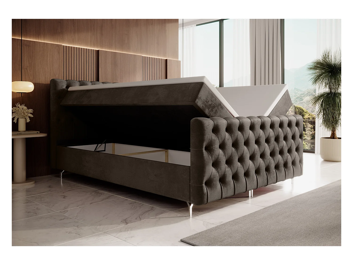 Boxspringbett CHESTER PLUS 200x200 Monolith 15