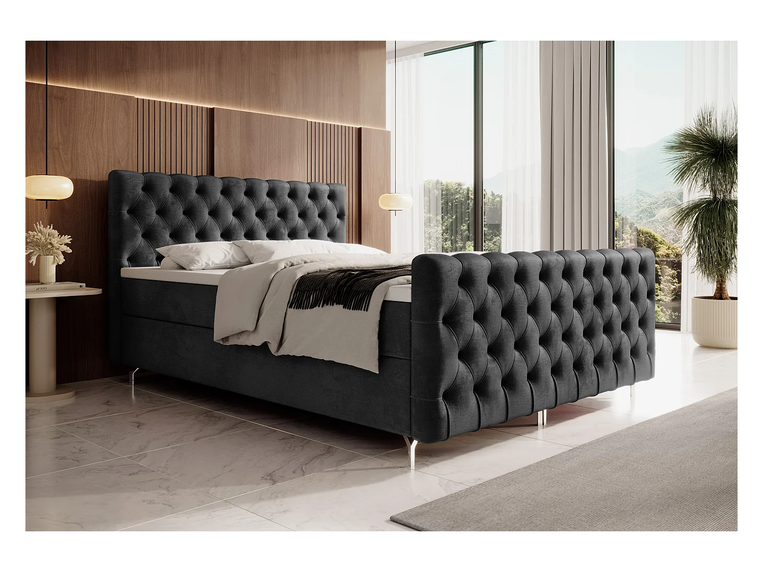 Boxspringbett CHESTER PLUS 200x200 Monolith 97