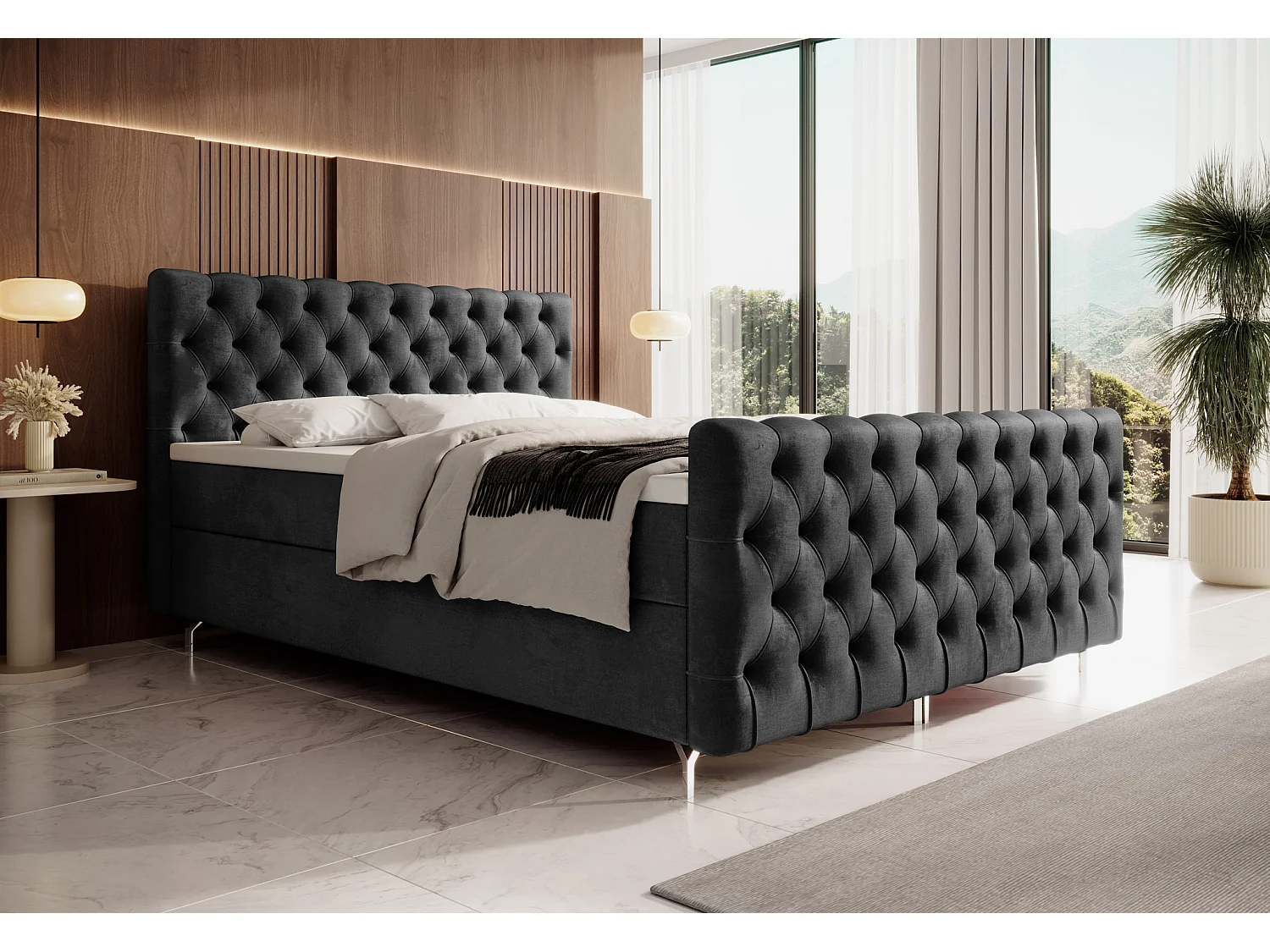 Boxspringbett CHESTER PLUS 200x200 Monolith 97