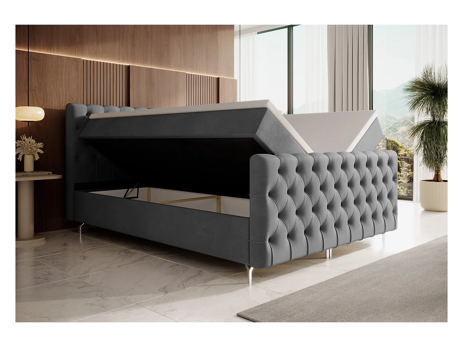 Boxspringbett CHESTER PLUS 180x200 Monolith 92