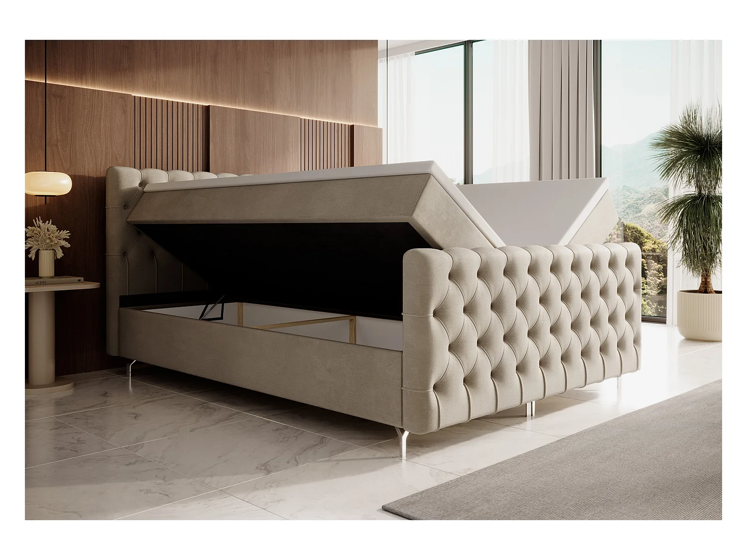 Boxspringbett CHESTER PLUS 160x200 Monolith 02