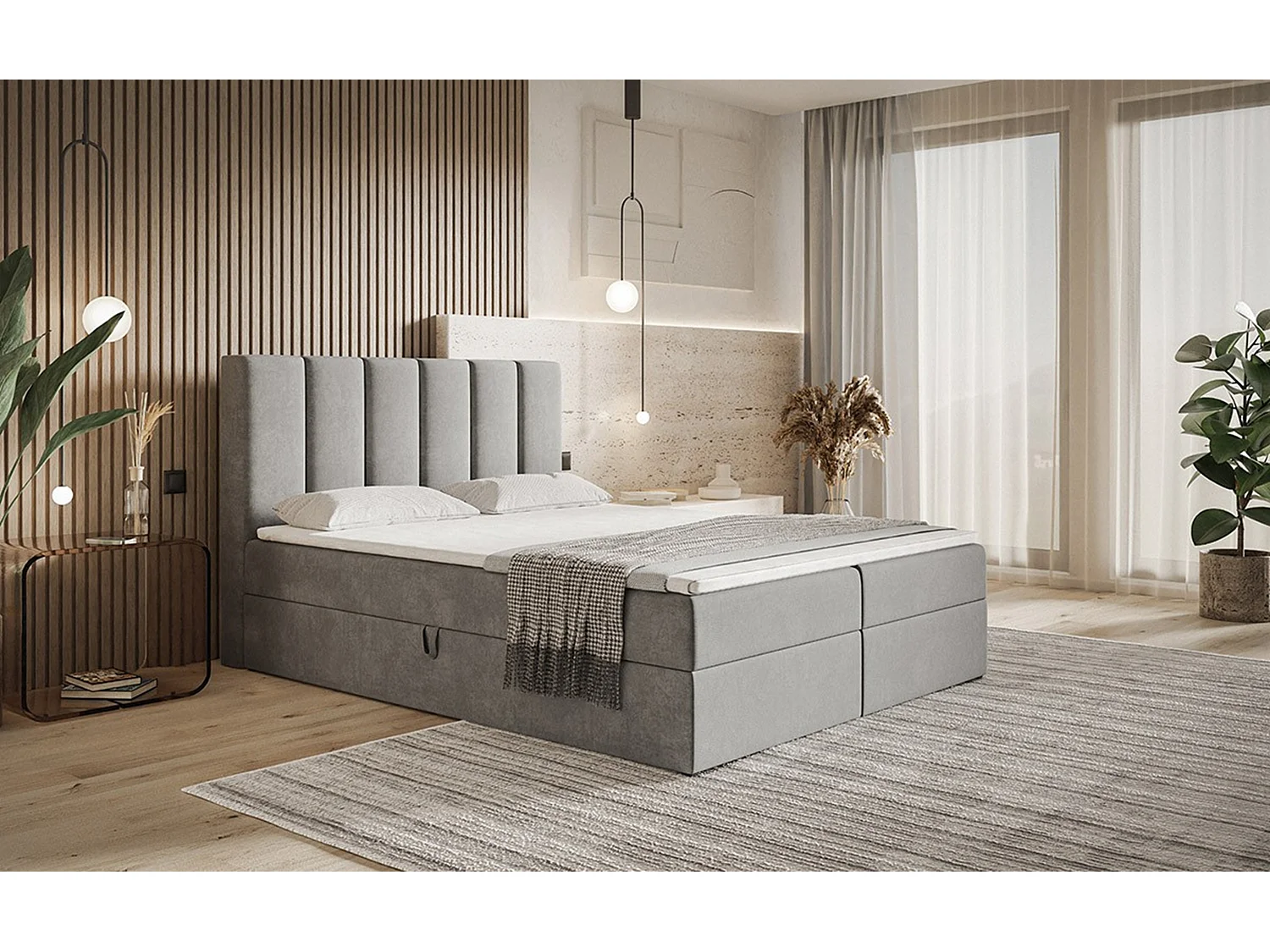 AX LIVING Boxspringbett Bonio I 120cm für höchsten Schlafkomfort JS90