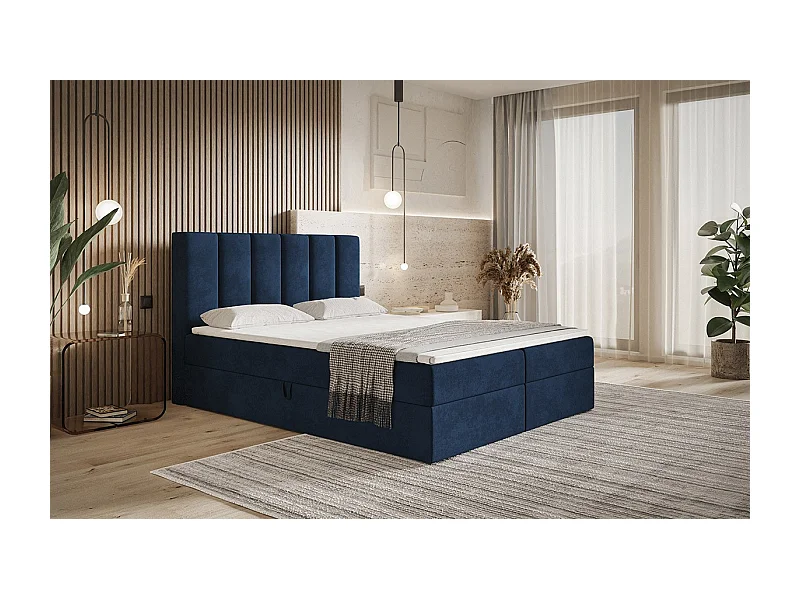 AX LIVING Boxspringbett Bonio I – 160 cm Breite, Schlafkomfort KR09