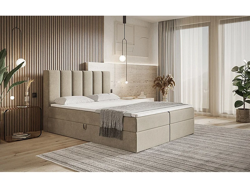 AX LIVING Boxspringbett Bonio I 140cm für höchsten Schlafkomfort JS24