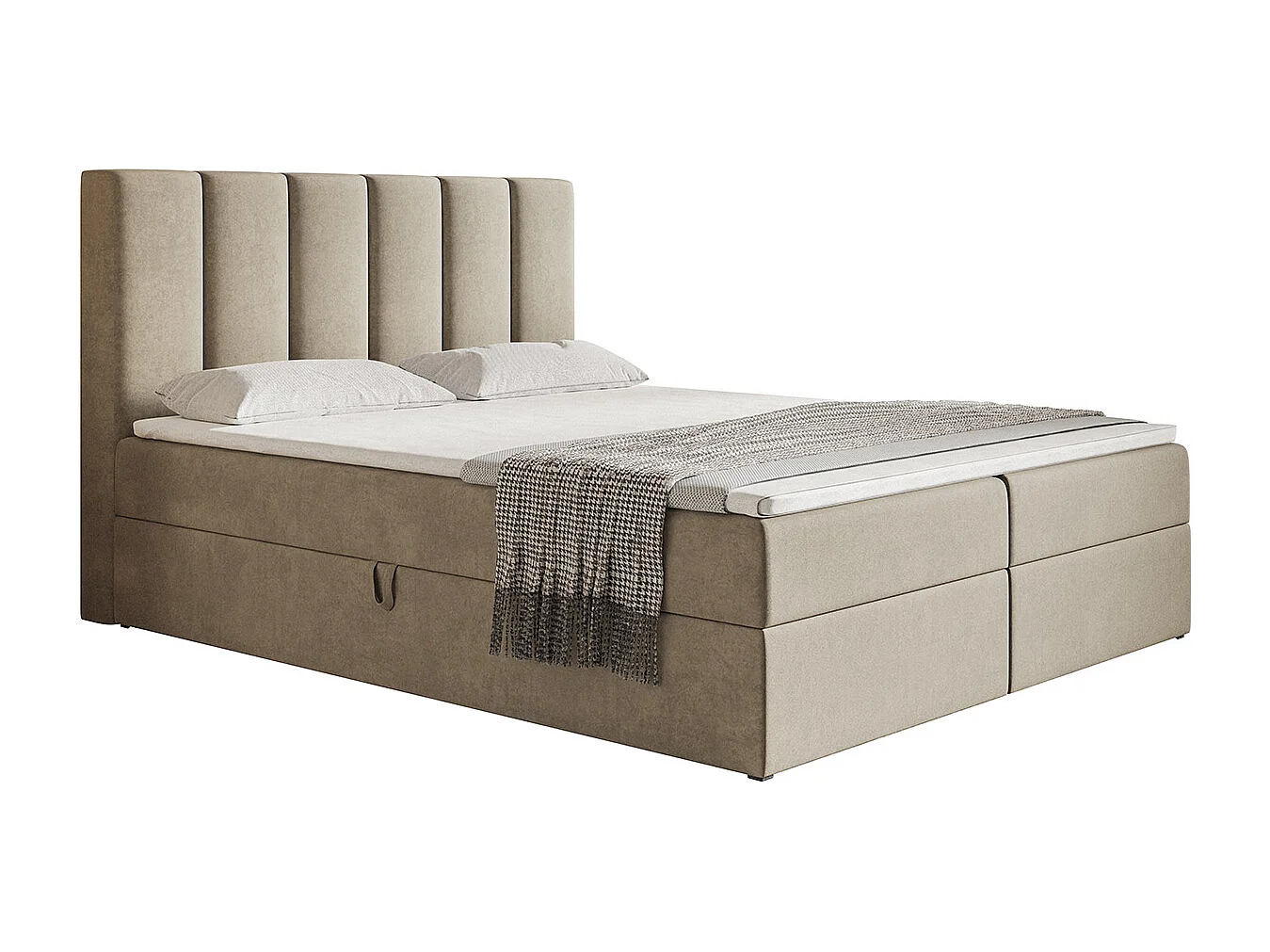 AX LIVING Boxspringbett Bonio I 140cm für höchsten Schlafkomfort JS24