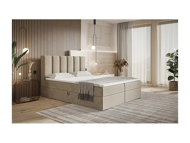 AX LIVING Boxspringbett Bonio I – 180 cm Breite, Schlafkomfort JS24