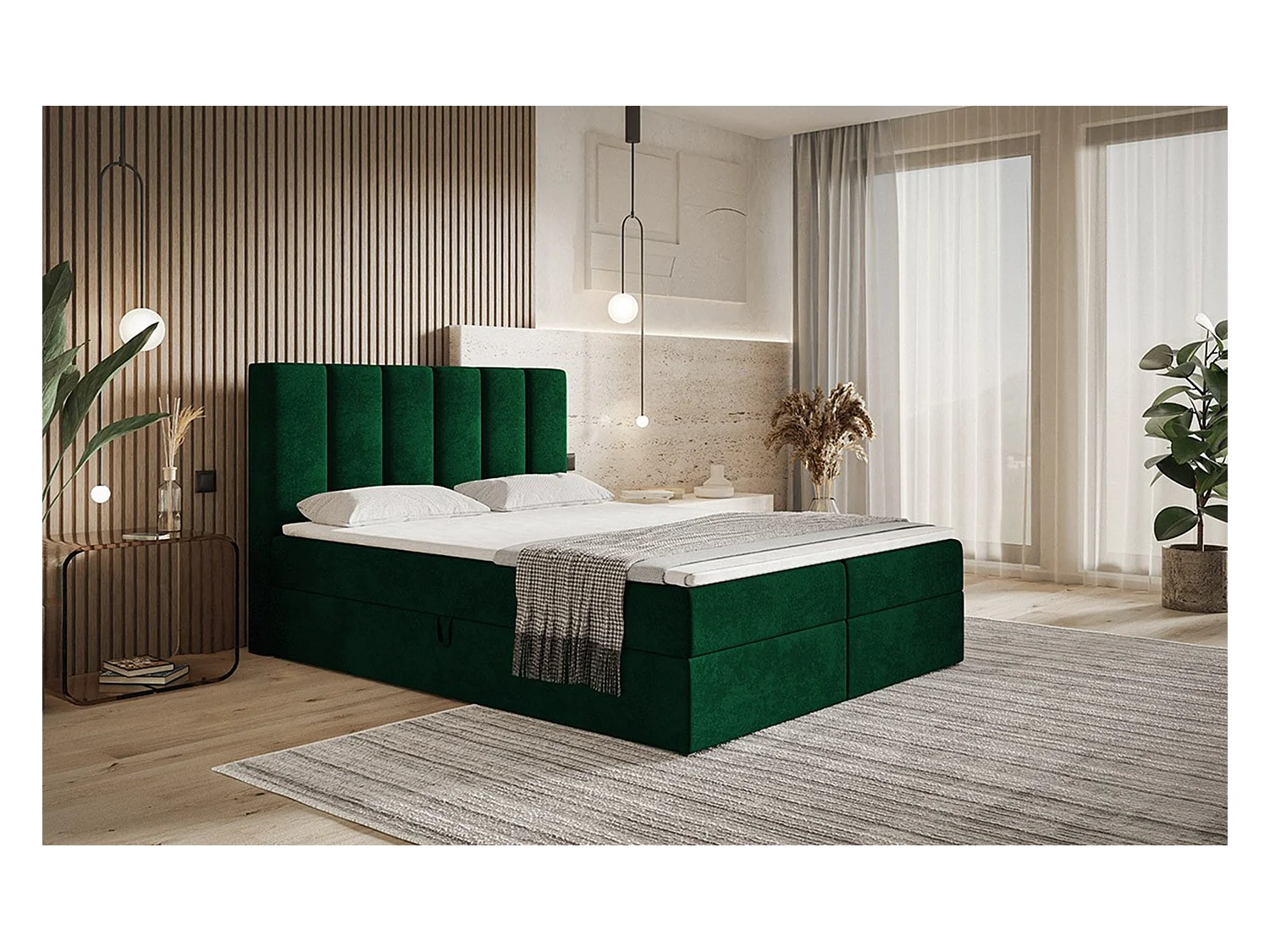 AX LIVING Boxspringbett Bonio I 120cm für höchsten Schlafkomfort KR19