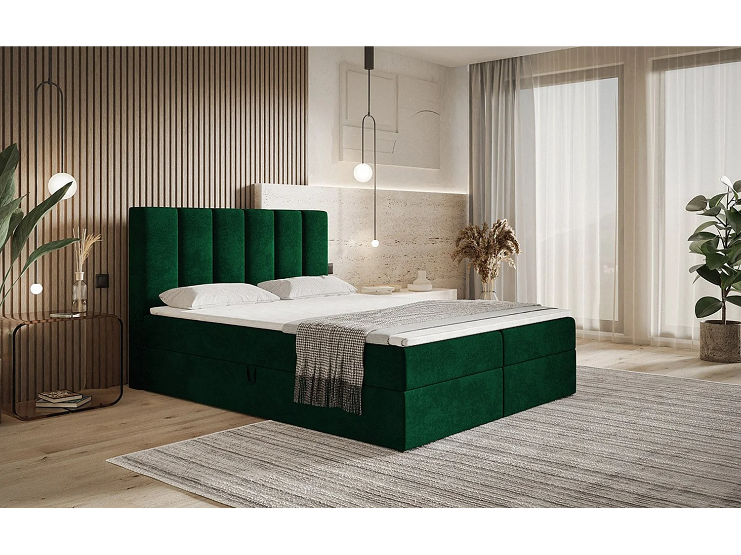 AX LIVING Boxspringbett Bonio I 120cm für höchsten Schlafkomfort KR19