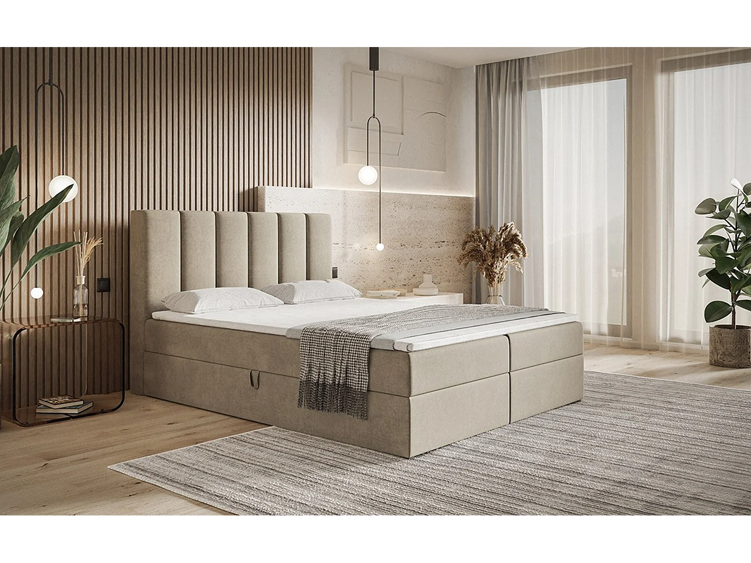 AX LIVING Boxspringbett Bonio I 120cm für höchsten Schlafkomfort JS24