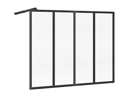 Pare muret au style industriel - Noir mat - 120 x 100 cm - ZONIVRA