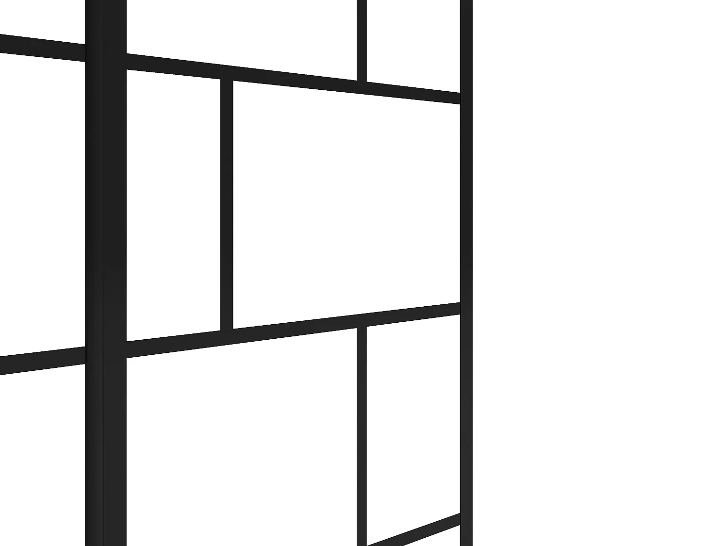 Parete per vasca da bagno con apertura girevole 120 x 140 cm Nero opaco Stile industriale - OBELINI