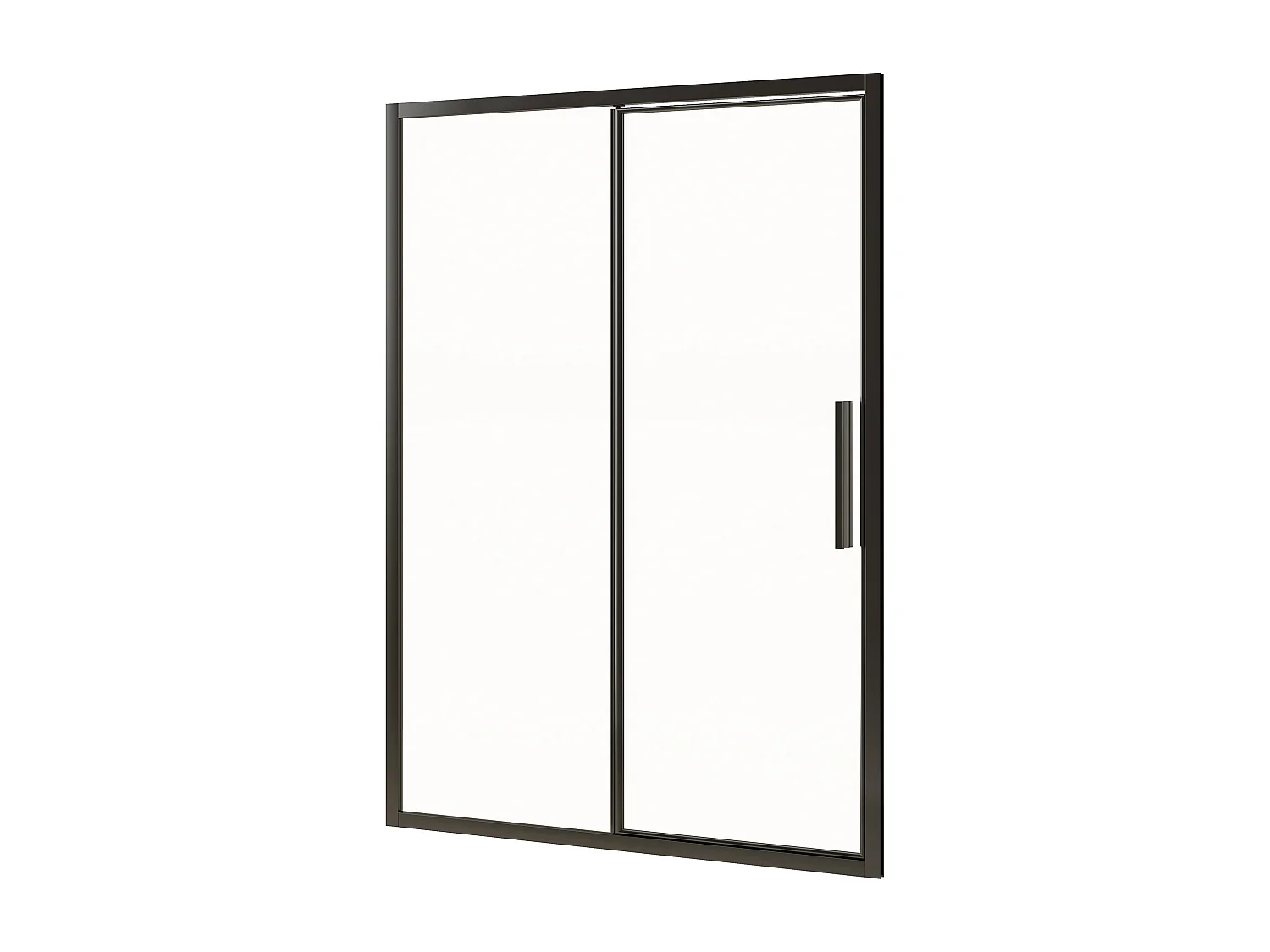 Porte de douche pivotante noir mat style industriel - 140 x 195 cm - TORONI