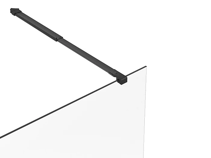 Paroi de douche à l'italienne - Noir mat - Verre 5 mm - 60x200 cm - DAREN