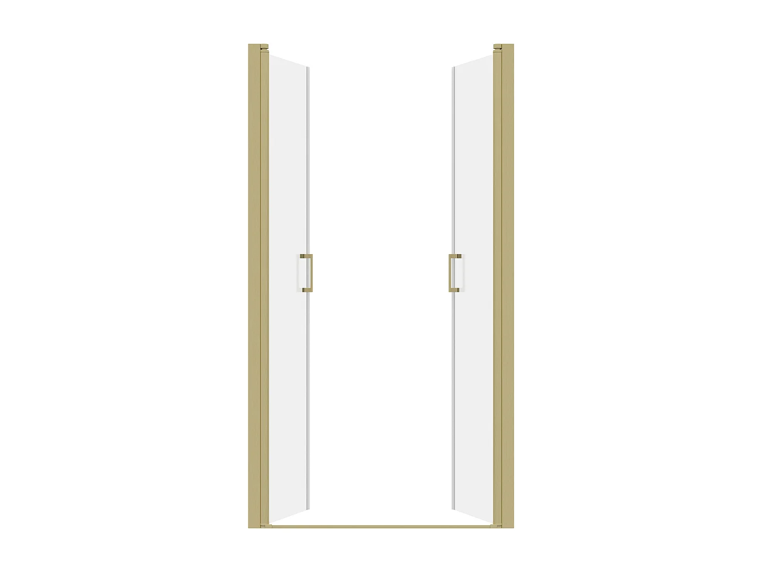 Porte de douche battante - 80 x 195 cm - Doré - Verre trempé - SARASOTA