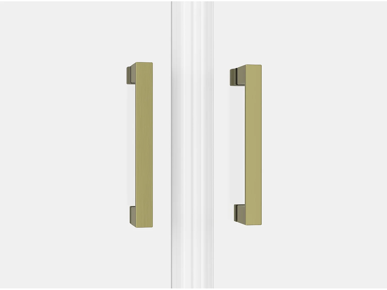 Porte de douche battante - 80 x 195 cm - Doré - Verre trempé - SARASOTA