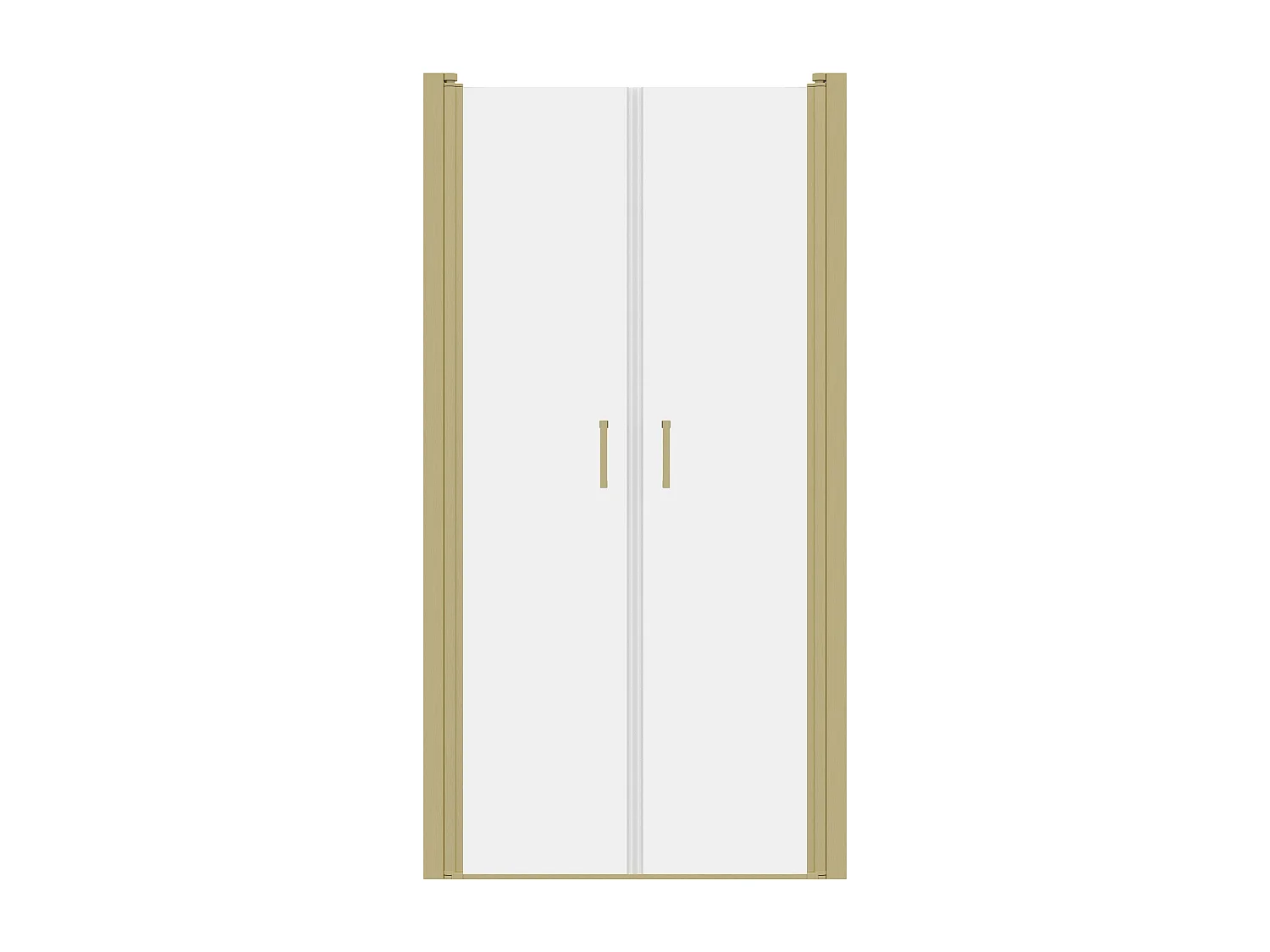 Porte de douche battante - 80 x 195 cm - Doré - Verre trempé - SARASOTA