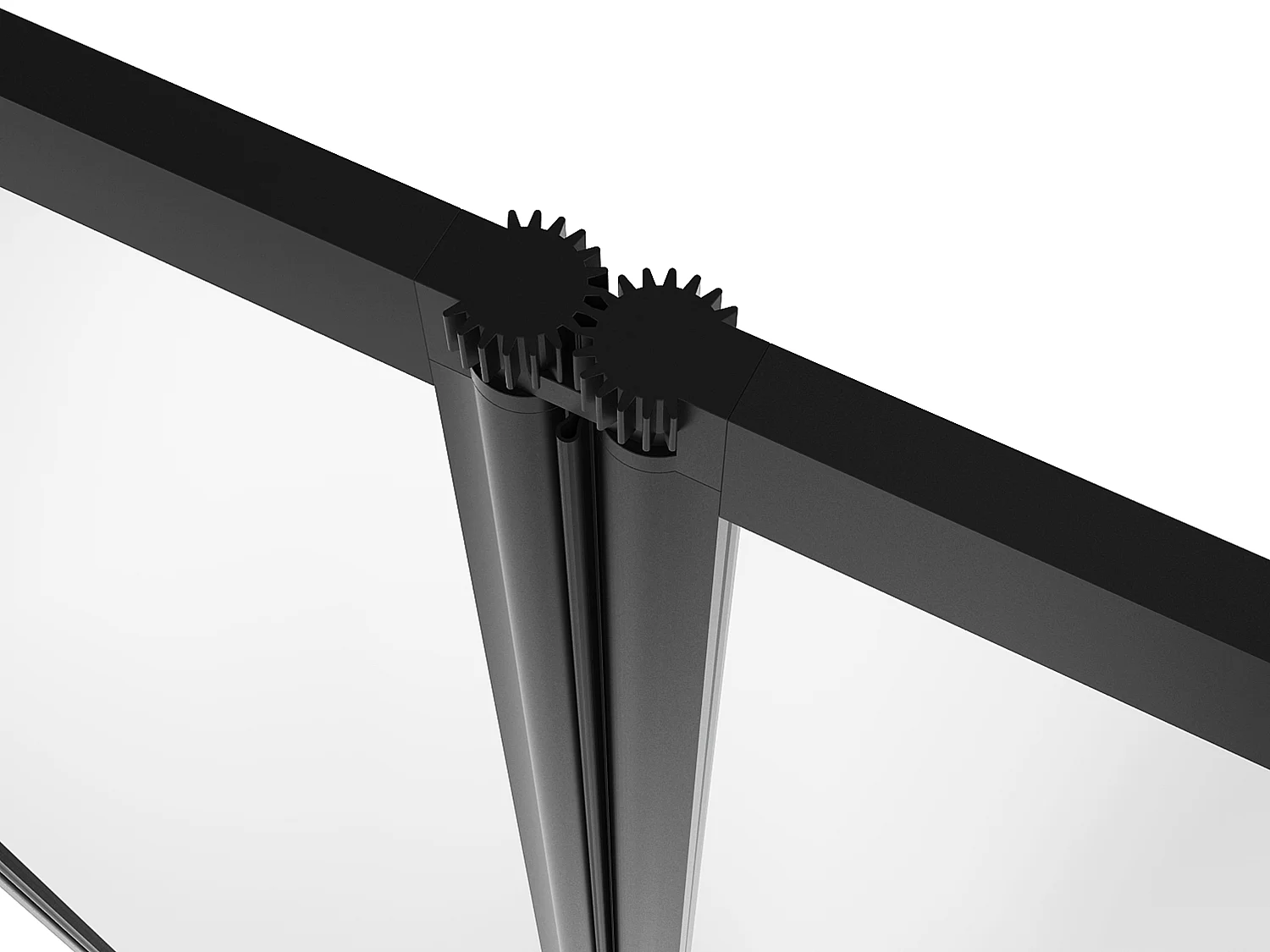 Pare baignoire pliant en métal style atelier - Noir mat - 100 x 140 cm - DISTRICT