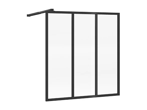 Pare muret au style industriel - Noir mat - 90 x 100 cm - ZONIVRA