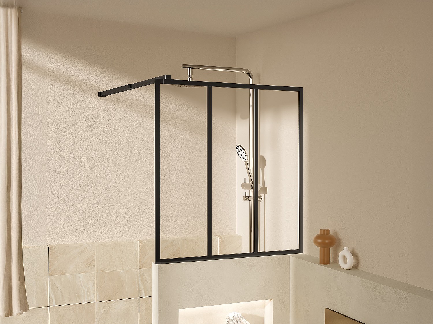 Industriestil-Wandpaneel – Matt Schwarz – 90 × 100 cm – ZONIVRA günstig online kaufen