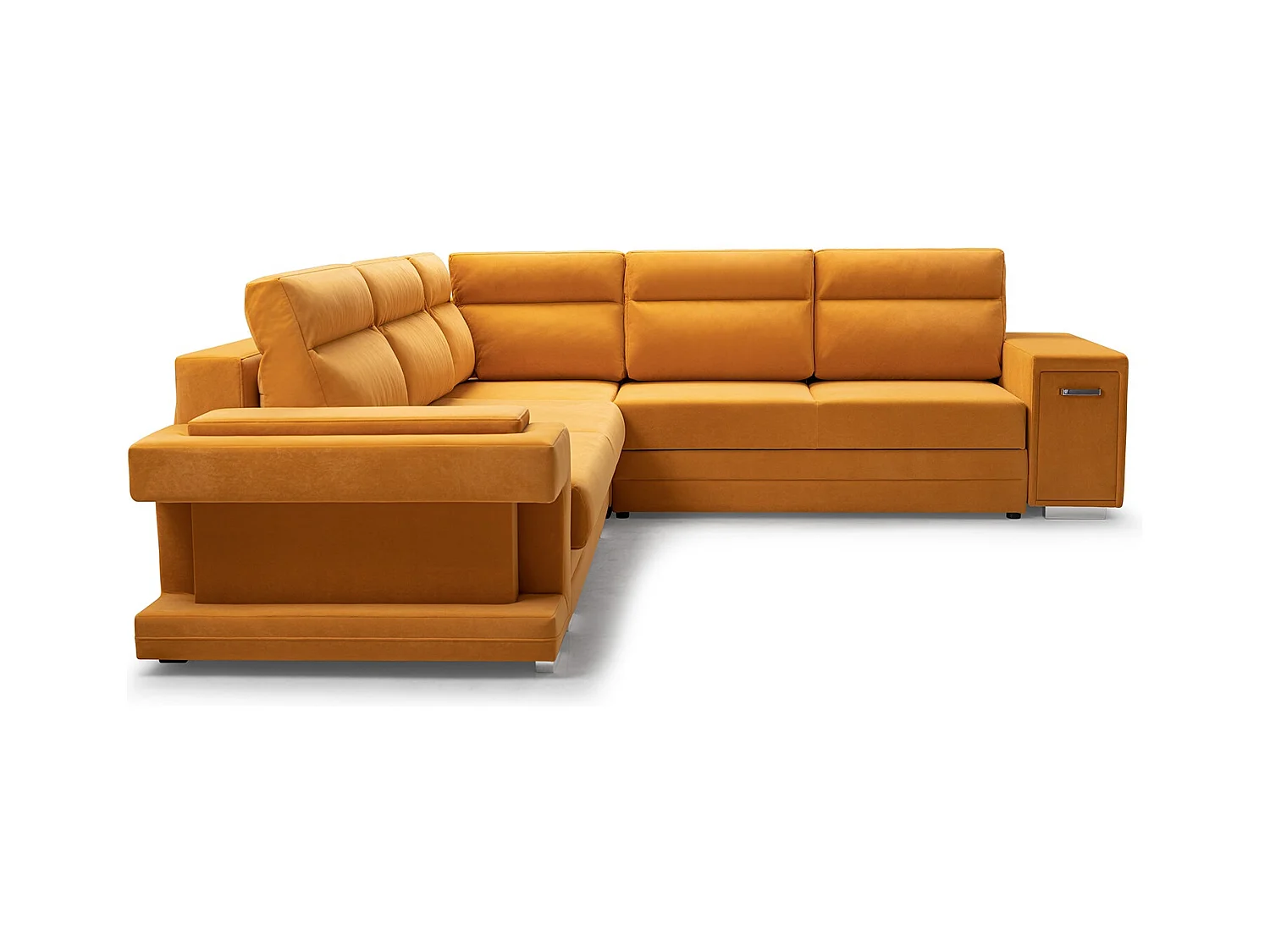 Ecksofa A2 Mit Schlaffunktion Und Bettkasten, Schlafsofa Mit Stauraum, Anpassbare Seiten, Modernes Design Rechte Seite, 305x272x90 cm, BEIGE