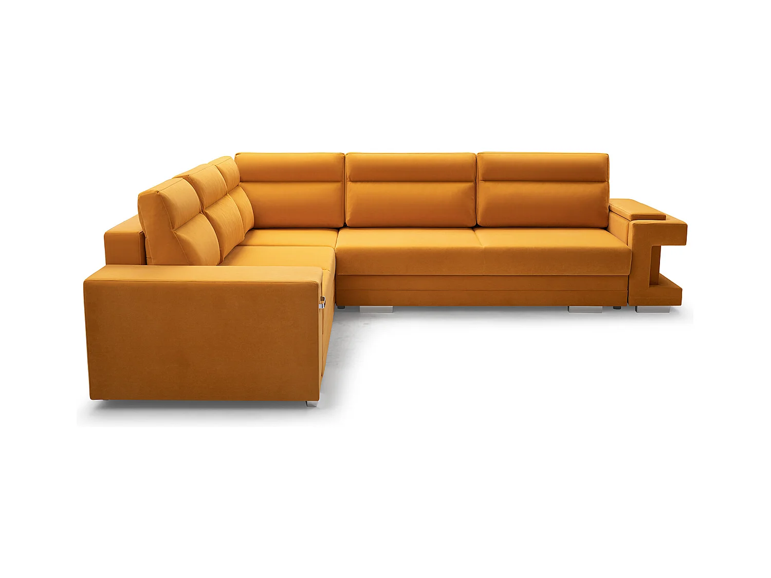 Ecksofa A2 Mit Schlaffunktion Und Bettkasten, Schlafsofa Mit Stauraum, Anpassbare Seiten, Modernes Design Linke Seite, 305x272x90 cm, BEIGE